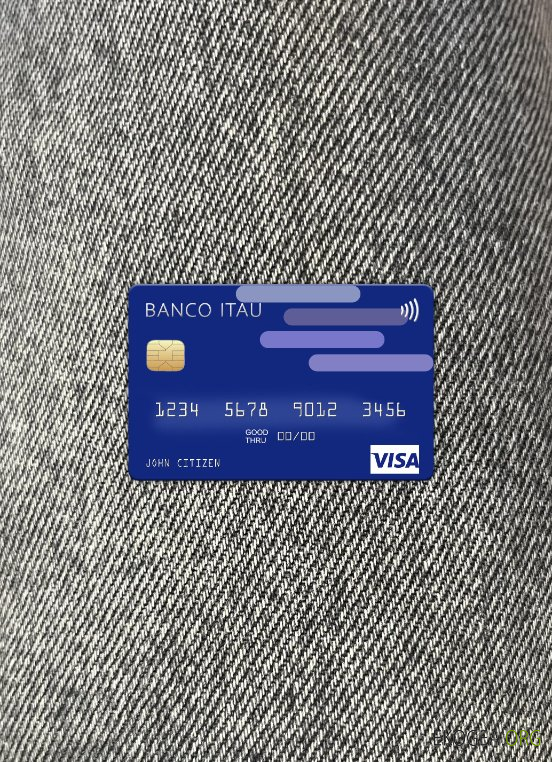 Argentine Banco Itaú carte visa photolook recto